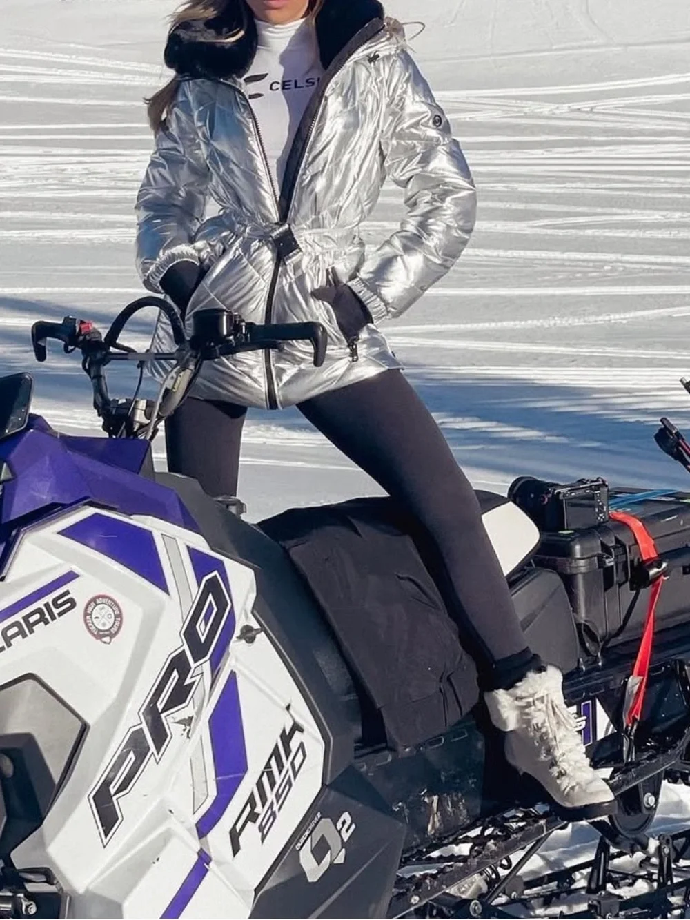 White winter boots